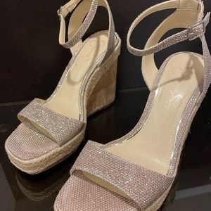 Jessica Simpson Wedge Rose Gold Heels